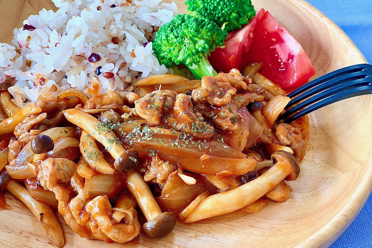 きのこのポークチャップ