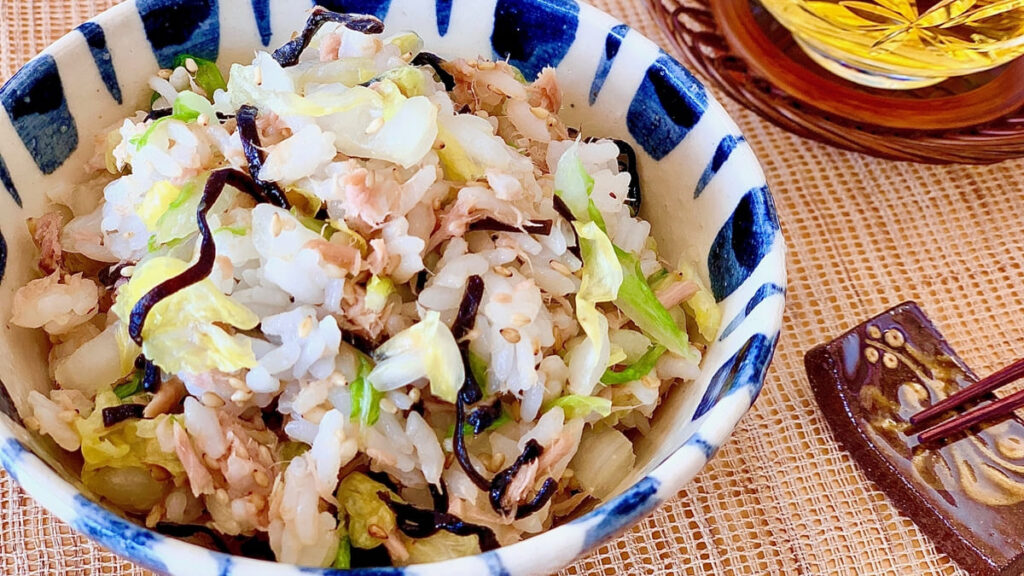 白菜とツナの混ぜごはん（アイキャッチ画像）