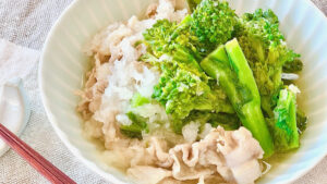 豚バラと菜の花のおろしポン酢(アイキャッチ画像)