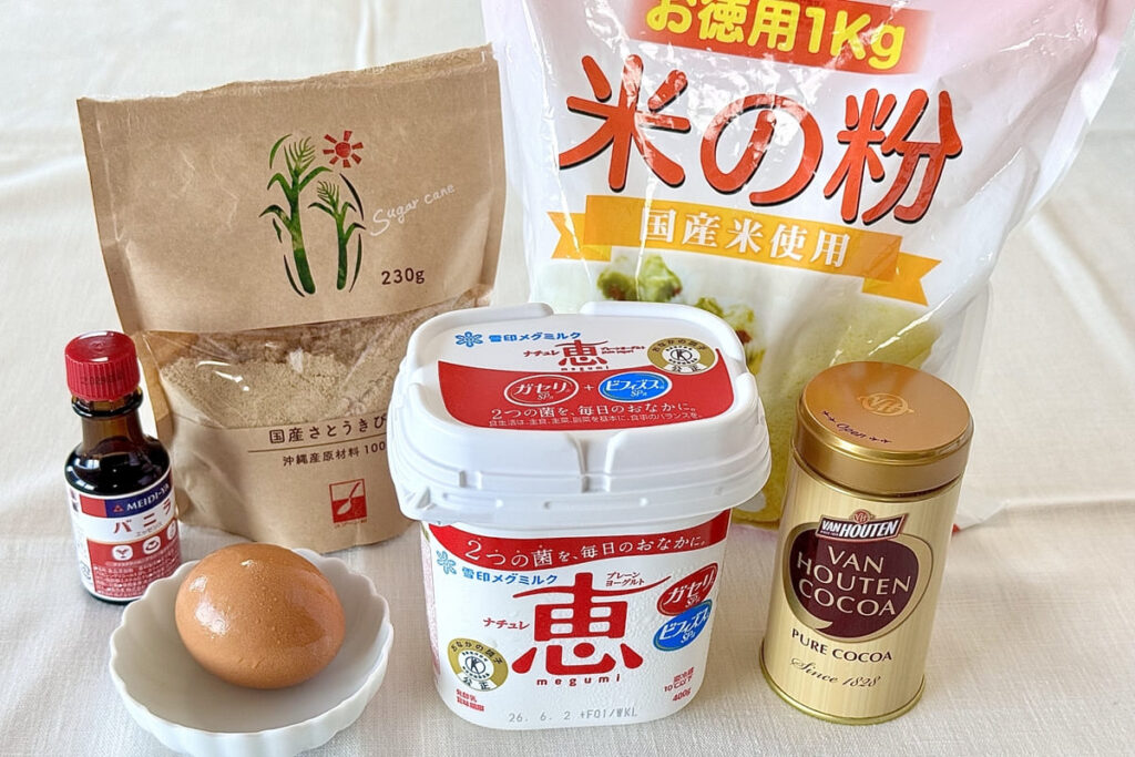 濃厚チョコチーズケーキ風の材料